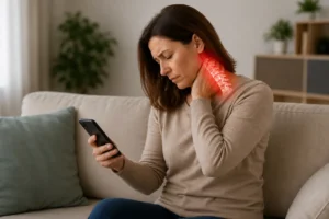 Why Looking Down at Your Phone Causes Neck Pain- neck hurts