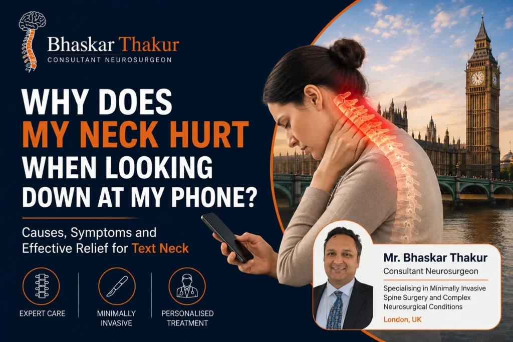 Why Does My Neck Hurt When Looking Down at My Phone? | Text Neck Symptoms & Relief