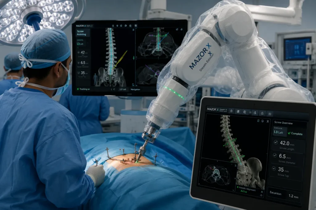 Robotic-assisted scoliosis surgery for precise spinal correction