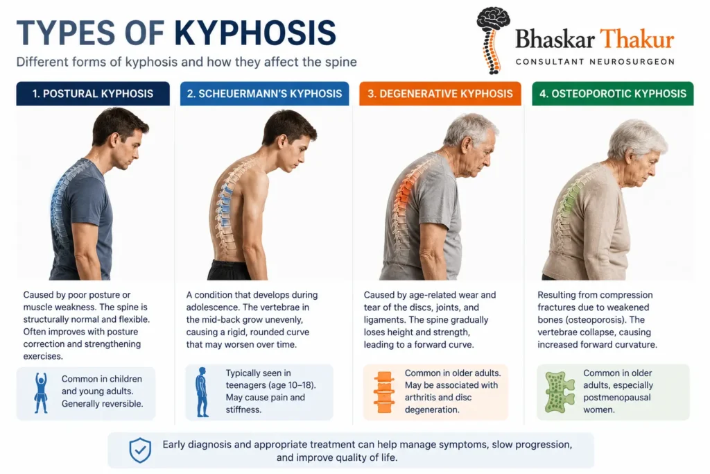 Comparison of postural Scheuermann's degenerative and osteoporotic kyphosis